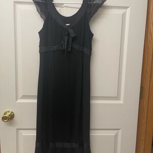 Black midi maternity dress